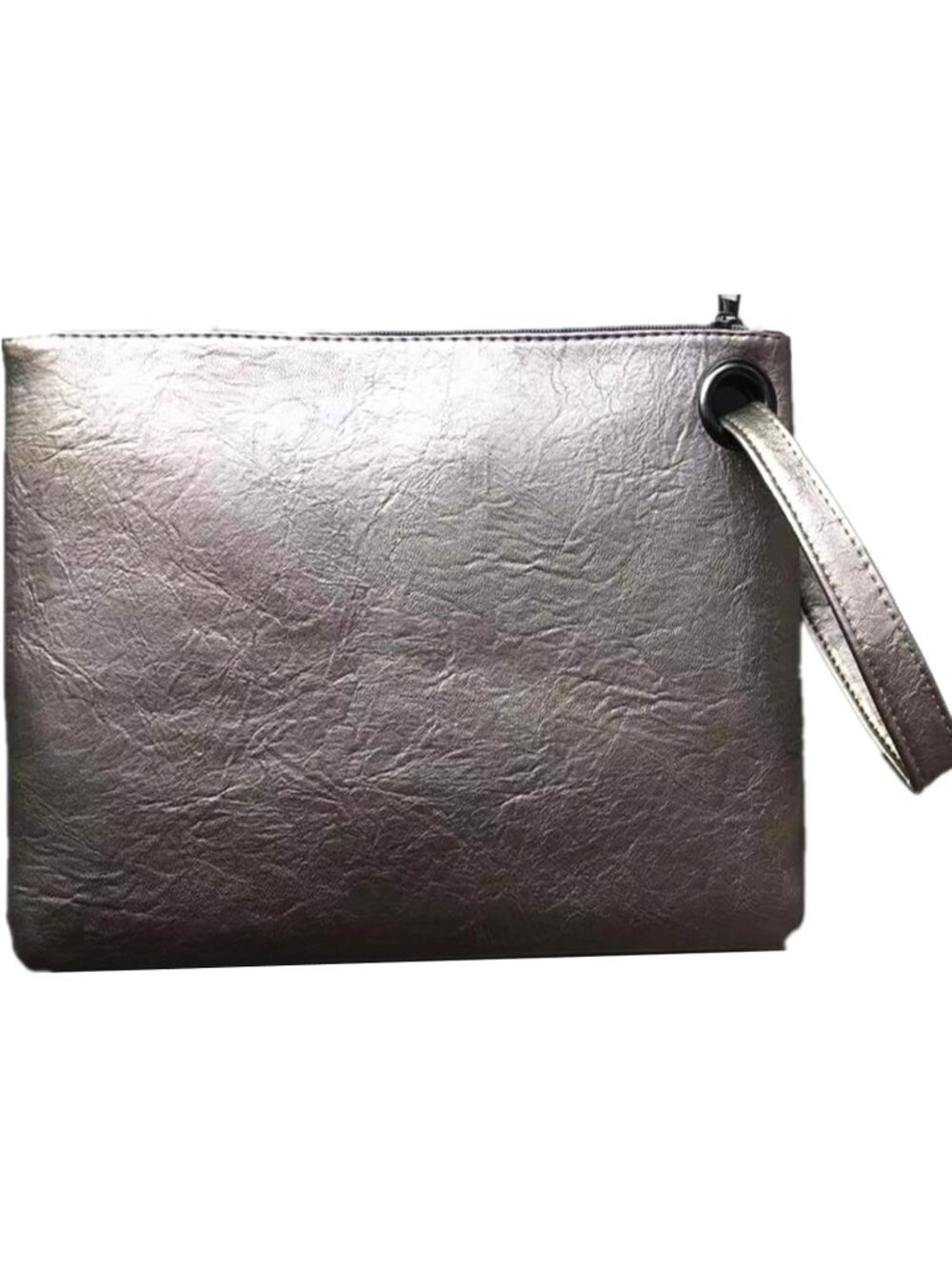 Women's Silver Gray Evening Clutch Purse Envelope Zipper Handbag Shoulder Bag